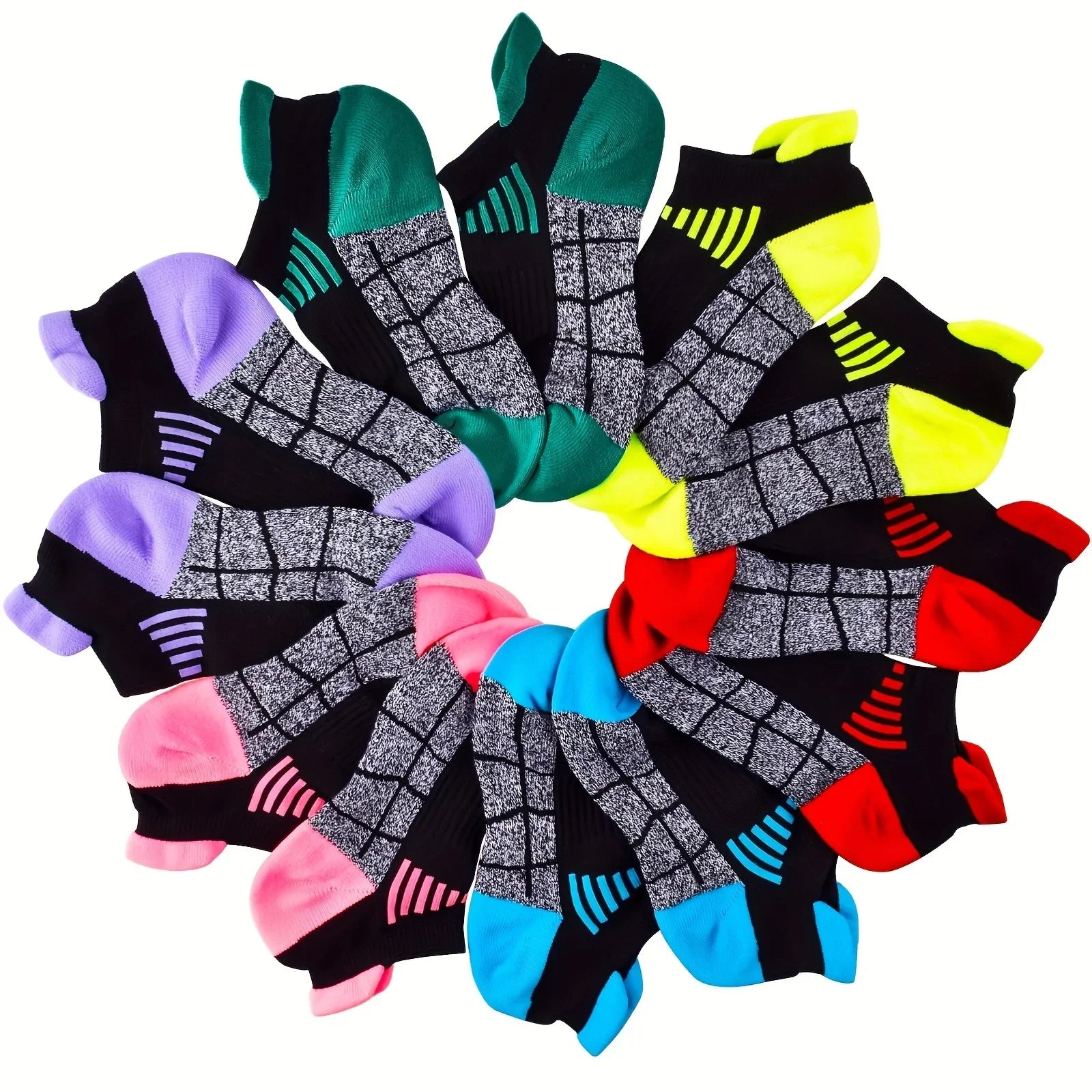 6 Pairs Spring/Summer Ladies' Athletic Socks, Airy & Sweat-Absorbing Low-Cut Socks, Everyday Socks, Ideal Present Option