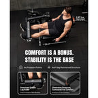 Leg Extension and Curl Machine, Adjustable Leg Curl Machine for Home Gym,Lying Leg Curl Machine with 1:1 Resistance System,Black
