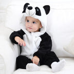 Halloween Costume Adult Family Plush Fleece Animal Onesie Hooded Jumpsuit Pajamas Set Cute Creature Mascot Party Outfit