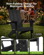 Adirondack Chairs Set of 2 Outdoor: 450lb Capacity&33in Tall Backrest Oversized Modern Adirondack Chairs -, Customized