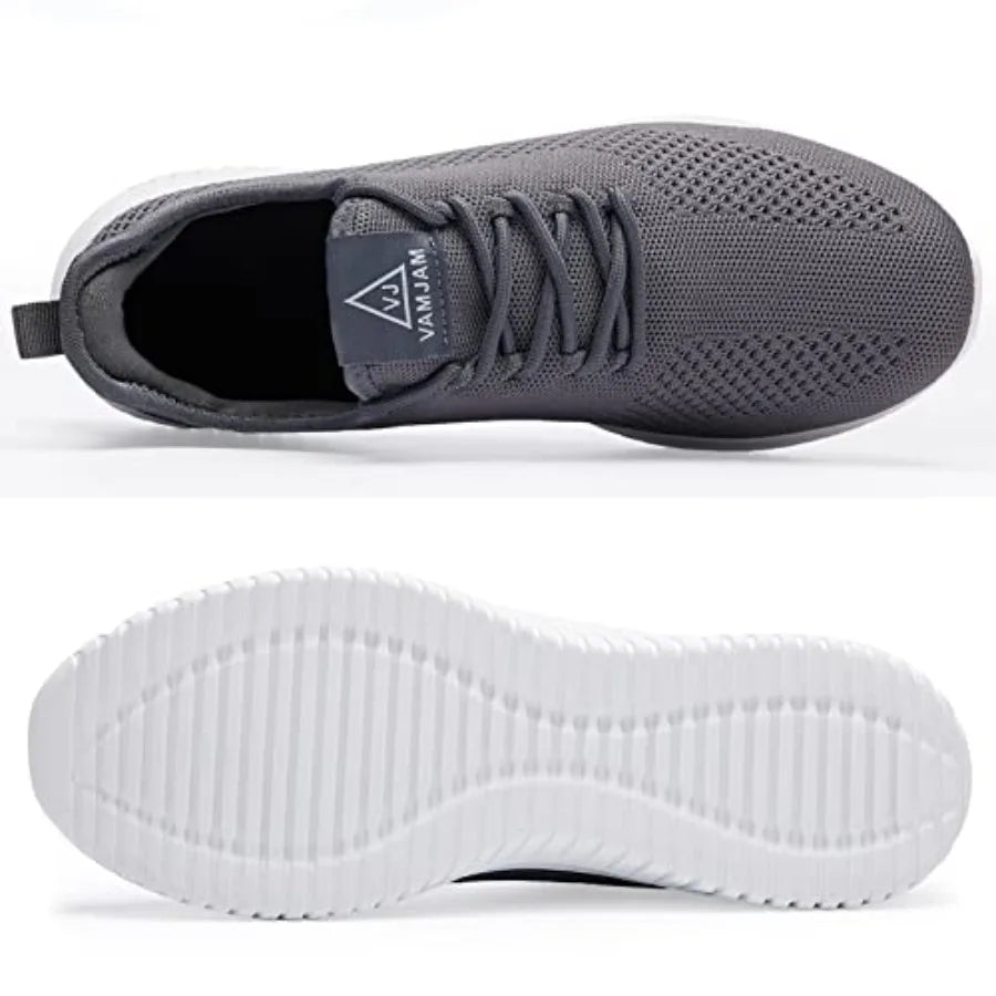 VAMJAM Men's Running Shoes Ultra Lightweight Breathable Walking Shoes Non Slip Athletic Fashion Sneakers Mesh Workout Casual Sp