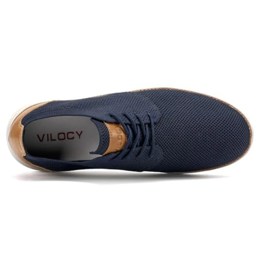 VILOCY Men's Fashion Dress Sneakers Casual Walking Shoes Business Oxfords Comfortable Breathable Lightweight Tennis