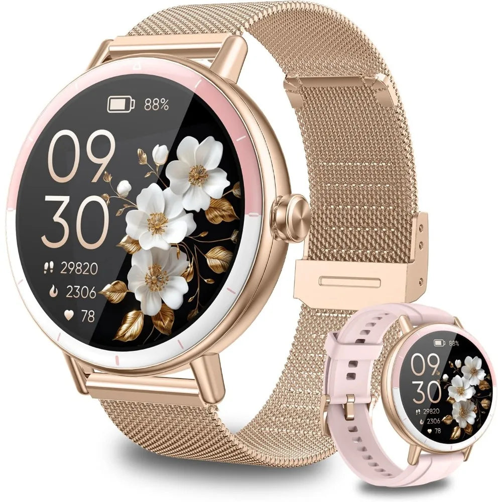 Smart Watches for Women, Waterproof Fitness Tracker with Bluetooth Calls, Activity Monitor, Heart Rate and SpO2
