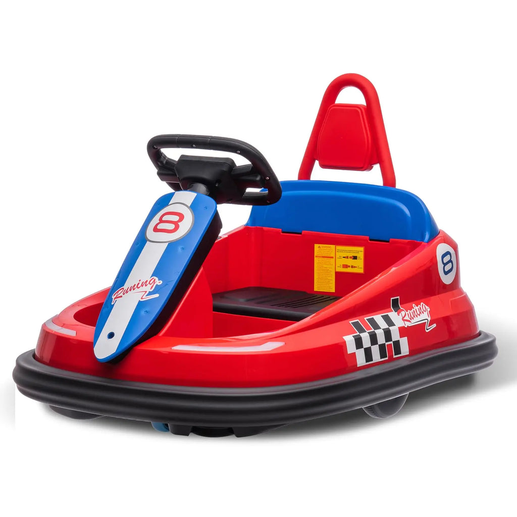 6V Kids Bumper Car With 360 Spin, Toddler Electric Ride On Toy For Ages 2-6, LED Lights, Music, Horn, 1.9 MPH, 66LB Capacity