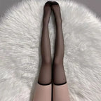 Black White Sexy Overknee Long Socks For Women Sweet Girls Lolita Bowknot Thigh High Fishnet Stockings Gothic Punk Lace Mesh Leggings Sexy Stockings Soft Breathable Comfortable Stylish Fashionable Daily Party Wear