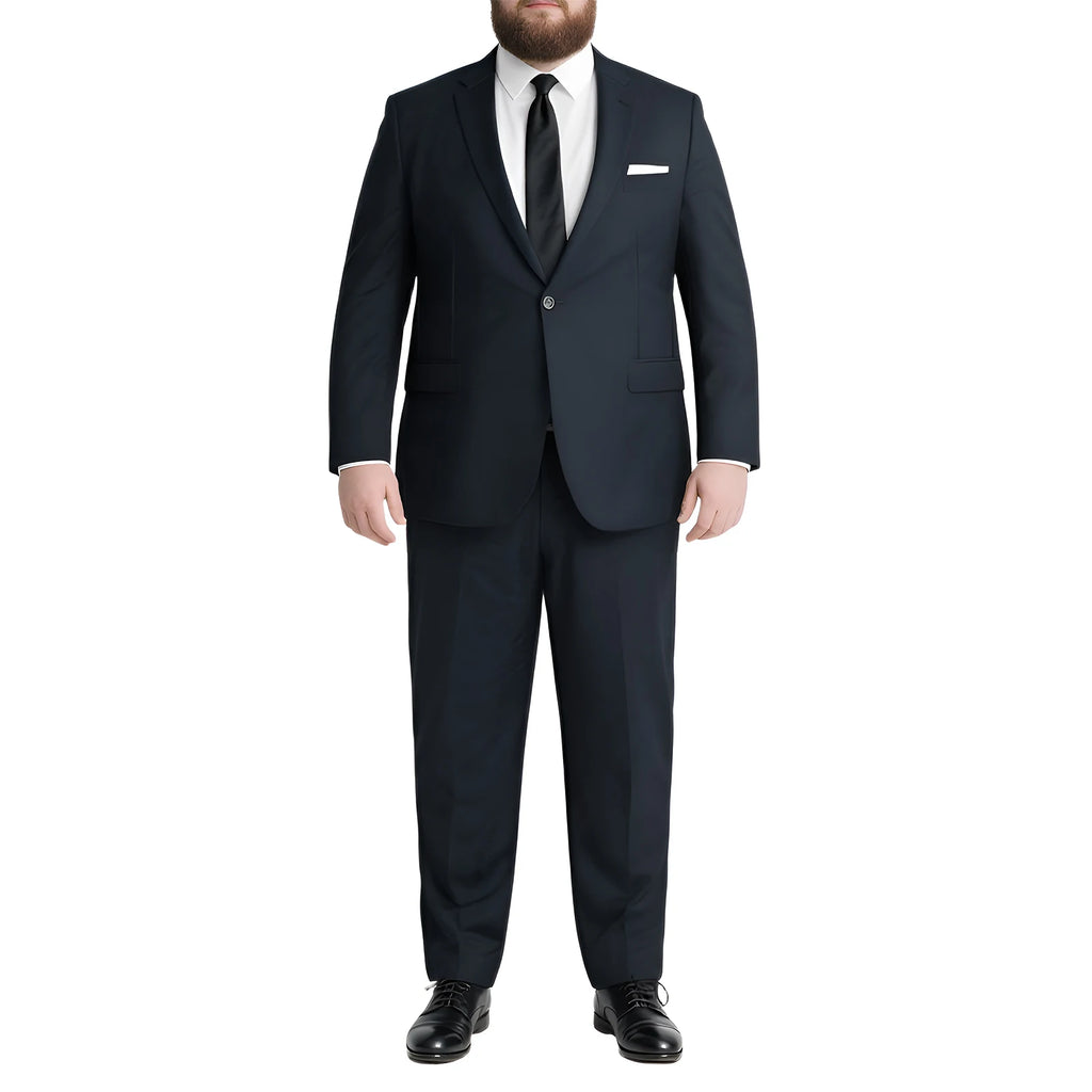 Men's Big & Tall 2-Piece Suit Set - Single Button for Wedding
