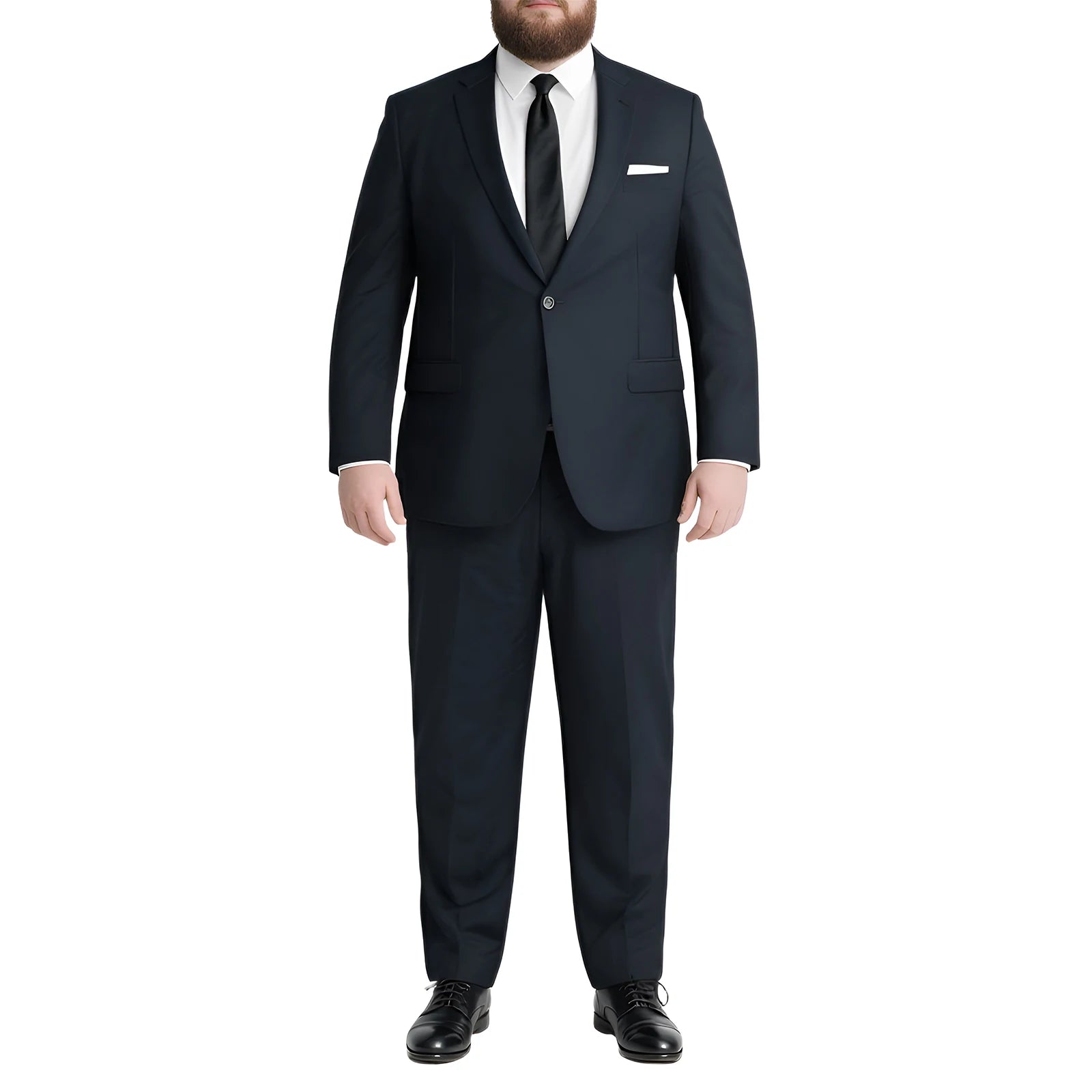 Men's Big & Tall 2-Piece Suit Set - Single Button for Wedding
