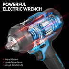 ONEVAN 2800N.M High Torque Brushless Electric Wrench Cordless 1/2 Inch Screwdriver Impact Drill Tool For Makita 18V Battery Pin