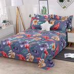 3pcs/Set Home Textile Bed Sheet Set with Pillowcases Cotton Material Lovers Room Bedding Room Flat Sheet