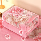 1pc Floral Style Warm Bedspread Fleece Blanket Plaid Travel Shawl Sofa Nap Blankets Home Bedsheet Manta