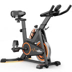 RELIFE Stationary Exercise Bike Silent Belt Drive Indoor Cycling Bike Adjustable Resistance Home Cardio Fitness Bike with LCD Monitor Tablet Holder