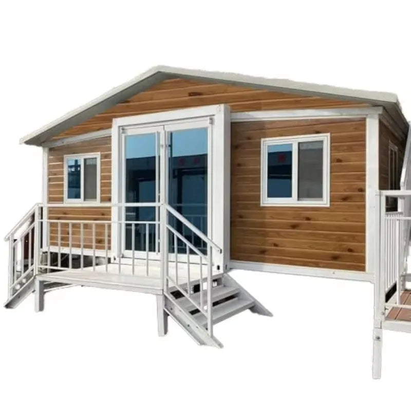 Waterproof Prefab Luxury Villa 20Ft Expandable Container House Prefabricated Portable Mobile Tiny Home with 2 Bedroom