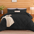 King Size Cooling Comforter Set - 2/3 Piece All-Season Bedding Set, Soft Breathable Lightweight Bedding with 1 Comforter and 1 or 2 Matching Pillow Shams, Easy Care, Ideal Holiday Gift