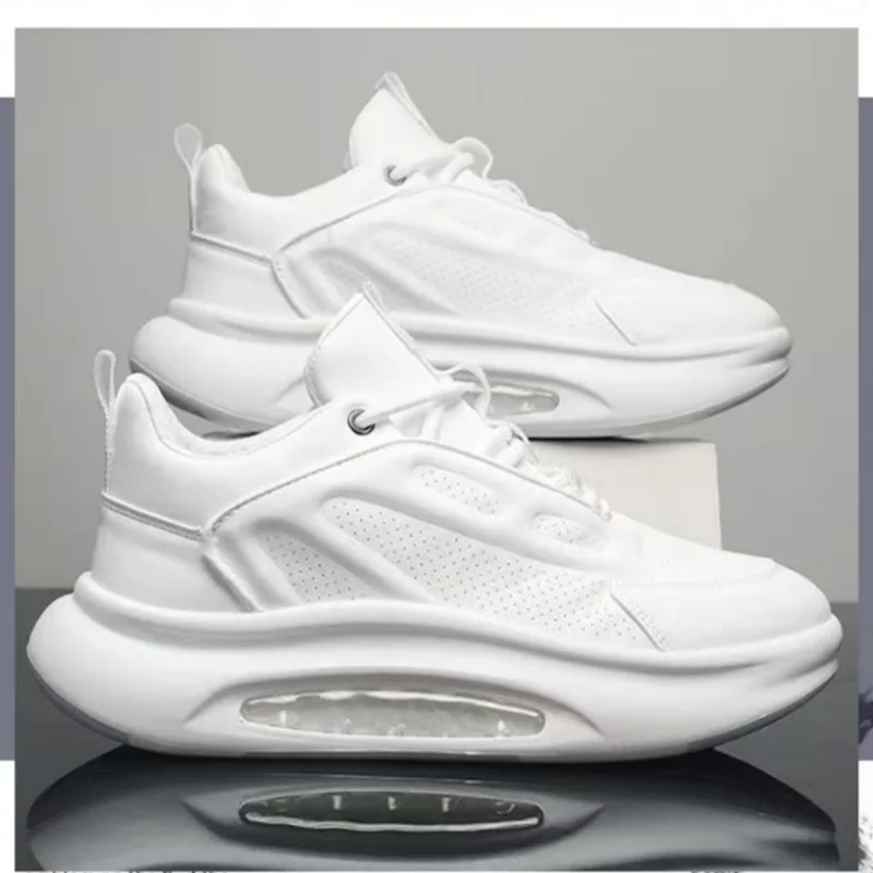 Men's shoes for summer and spring. Men's style, versatile, thick sole, heightening, breathable. Sports air cushion, shock absorp