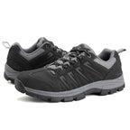 OL OUTJET LEGEND Men's Waterproof Hiking Shoes Leather Comfortable Lightweight Anti-Slip Outdoor Walking Work Sneakers