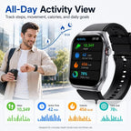 2.04" HD Smartwatch with Call and Health Features for Men and Women