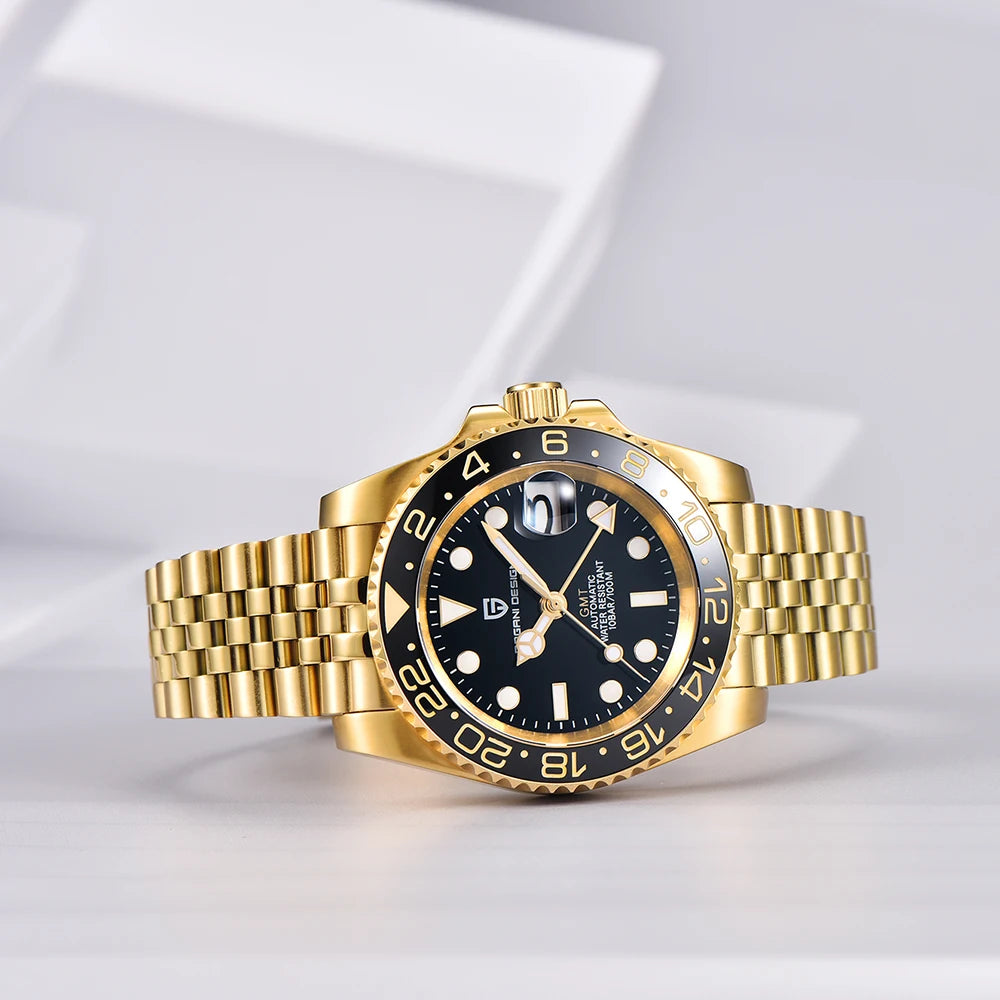 2026 PAGANI DESIGN New PD-1662 V5 Men Mechanical Watches Luxury Ceramic Bezel Automatic Watch 100M Waterproof GMT Watch for Men