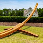 4-Ply Cypress Hammock with Stand, Southern Cypress Wood, Rust-Resistant Hardware, Handcrafted, 450 lbs Weight Capacity