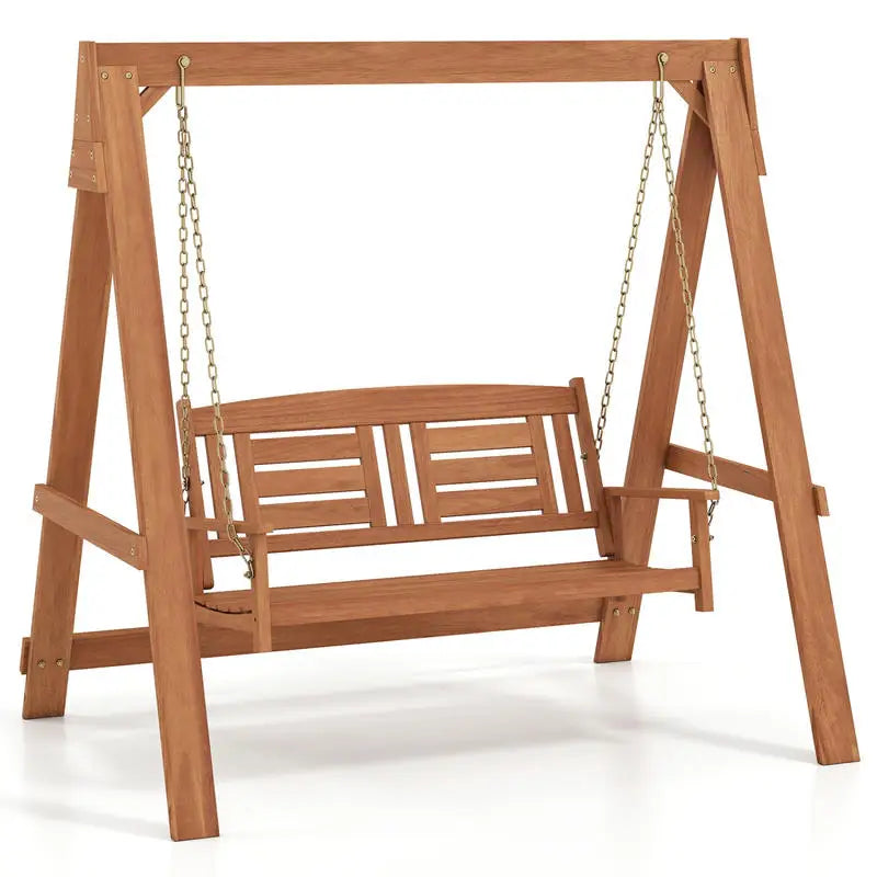 2-Seater Porch Swing with Stand Adjustable Chains