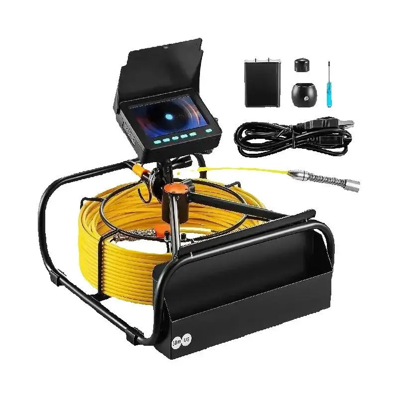 SucceBuy Pipe Inspection Camera DVR 16GB Micro SD Card 4.3in Monitor 10/20/30M/50M Industrial Sewer Drain Endoscope IP68 8500mHA