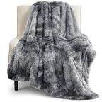 GentleSoft Fluffy Fuzzy Faux Fur Throw Blanket for Couch, Soft Sherpa Fleece Cozy Gifts for Women, Plush Bed Blanket Room Decor