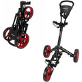 Lightweight One-k Folding Golf Cart in Black and Red