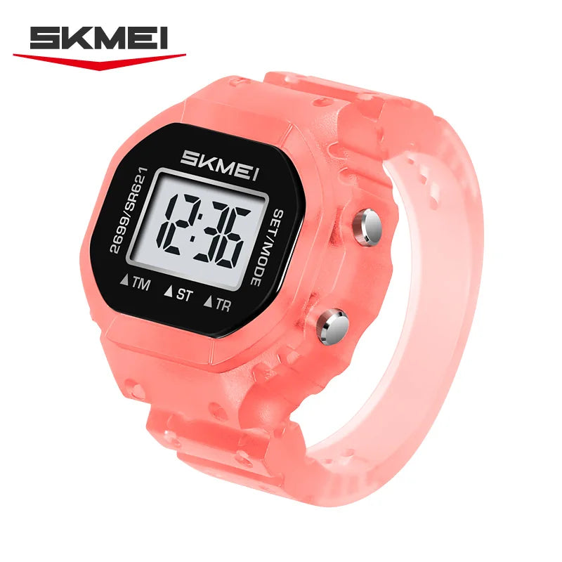 SKMEI 2699 New LED Digital Women Fashion Cool Rings Finger Watches Chronograph Plastic Watches Lady Jewelry （Cannot adjust size）