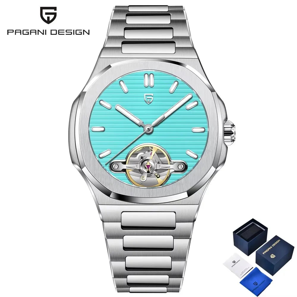2026 New PAGANI DESIGN Men's Watches Rose Gold Luxury Automatic Watch For Men Tourbillon Mechanical Watch AR Sapphire Clock Gift