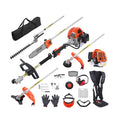 SucceBuy 26CC 5-in-1 Multi-Functional Trimming Tools Gas Hedge Trimmer Weed Eater String Trimmer Edger Pole Saw Chainsaw Pruner