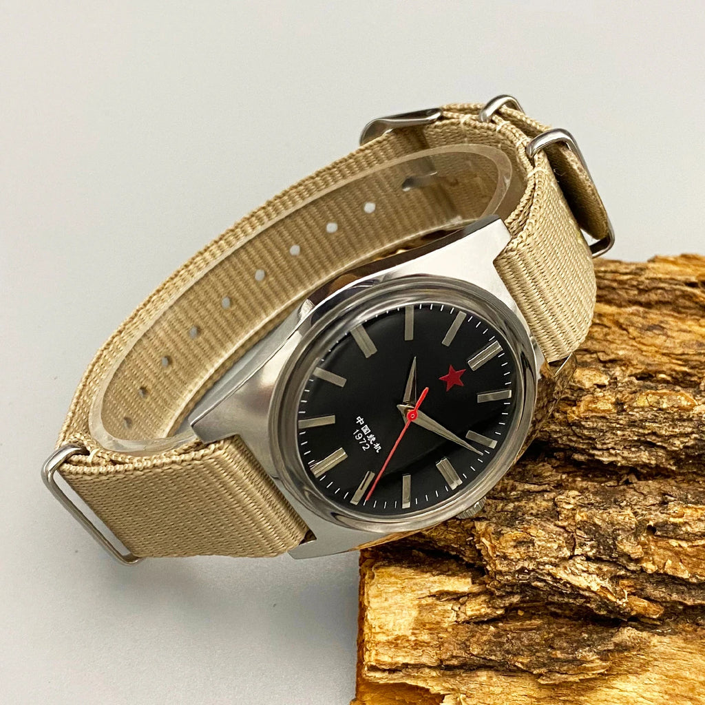 Men's Mechanical Watch Manual Mechanical Stainless Steel Case 7120 Movement Retro Men's Dress Watch Men's Gift
