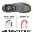 FitVille Men's Outdoor Hiking Shoes with High Traction Outsole, Water-Resistant and High Rebound Cushioning, Low-Top Trailing S