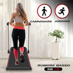 Portable Folding Electric Treadmill - LCD Display, 6.2mph Adjustable Speed