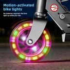 Kick Scooter for Ages 3+,Kid, Teens Light-Up ABEC-10 Wheels Foldable Kick Scooters for Girls Boys with 3 Adjustable Handlebar and Rear Brake