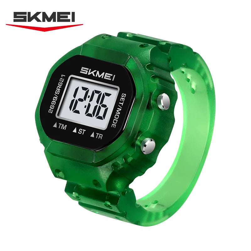 SKMEI 2699 New LED Digital Women Fashion Cool Rings Finger Watches Chronograph Plastic Watches Lady Jewelry （Cannot adjust size）