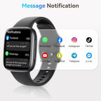 Bluetooth Smartwatch with 1.85" AMOLED Display, Call Features, Fitness Tracking, and Water Resistance for Men and Women