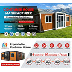 Off-grid Modular Tiny Home for Sustainable Living Prefabricated 20ft 40ft Portable Mobile Expandable Container House