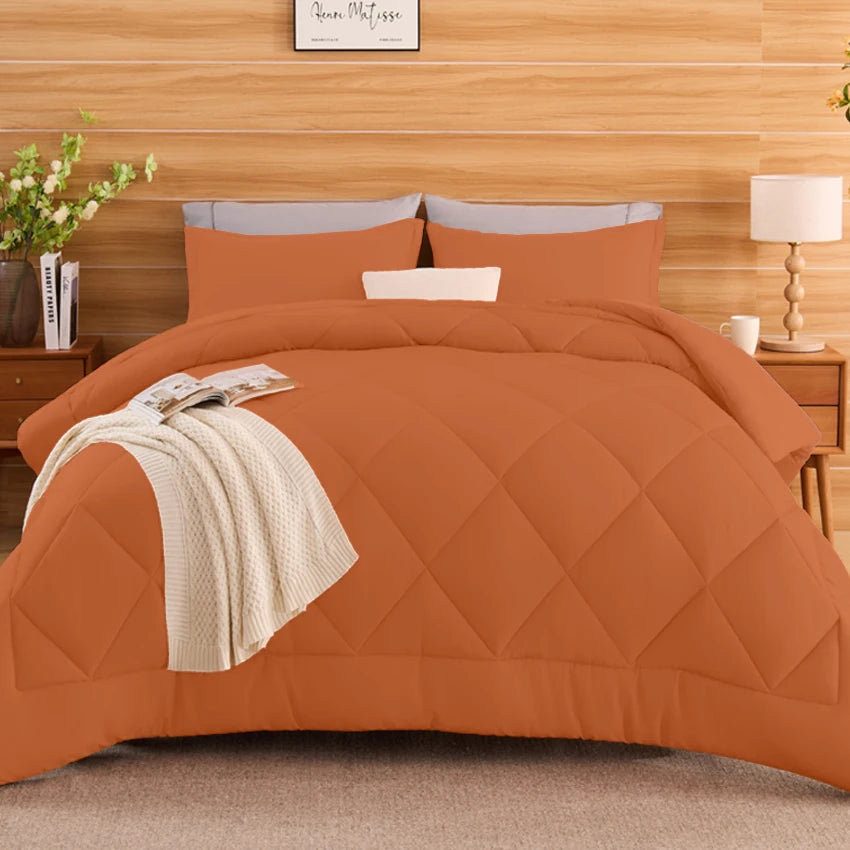 King Size Cooling Comforter Set - 2/3 Piece All-Season Bedding Set, Soft Breathable Lightweight Bedding with 1 Comforter and 1 or 2 Matching Pillow Shams, Easy Care, Ideal Holiday Gift