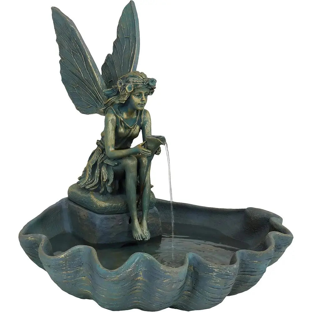 30-Inch Outdoor Waterfall Fountain with Submersible Pump for Patio, Lawn, or Yard