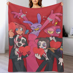 A-Amazing D-Digital Anime Circus Cozy Super Soft Flannel Blanket, Funny Game Theme Warm Throw Blanket For Living Room,Home Decor