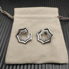 2025 New High-Quality Christmas Serrated Stackable Necklace and Earrings Set - Elegant and Simple Style