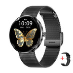 MEVADEN 8.5mm Utra-thin Stainless Steel Smartwatch 1.43 inch AMOLED Screen Women Bluetooth Call Health Monitor Sport Smart Watch