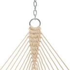 Luxury Durable Cotton Rope Hammock with Extended Chains & Hooks, Handcrafted USA, 450 lbs Capacity, 13 ft x 60 in