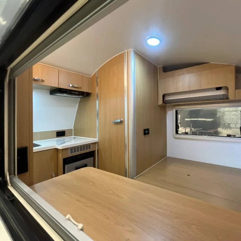 Customized Camper RV Luxury Modern Tiny Galvanised Teardrop Trailer Travel Solar Bathroom Lightweight 4x4 Slide Out Kit for Sale