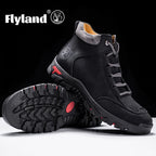 FLYLAND Men's Vintage Chukka Boots Top Layer Cowhide Leather Casual Work Office Shoes Fashion Classical Design