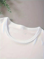 Women Short Sleeve Top Summer New Pocket Panda Cartoon Printed T-shirt Korean Fashion Loose Round Neck Tee