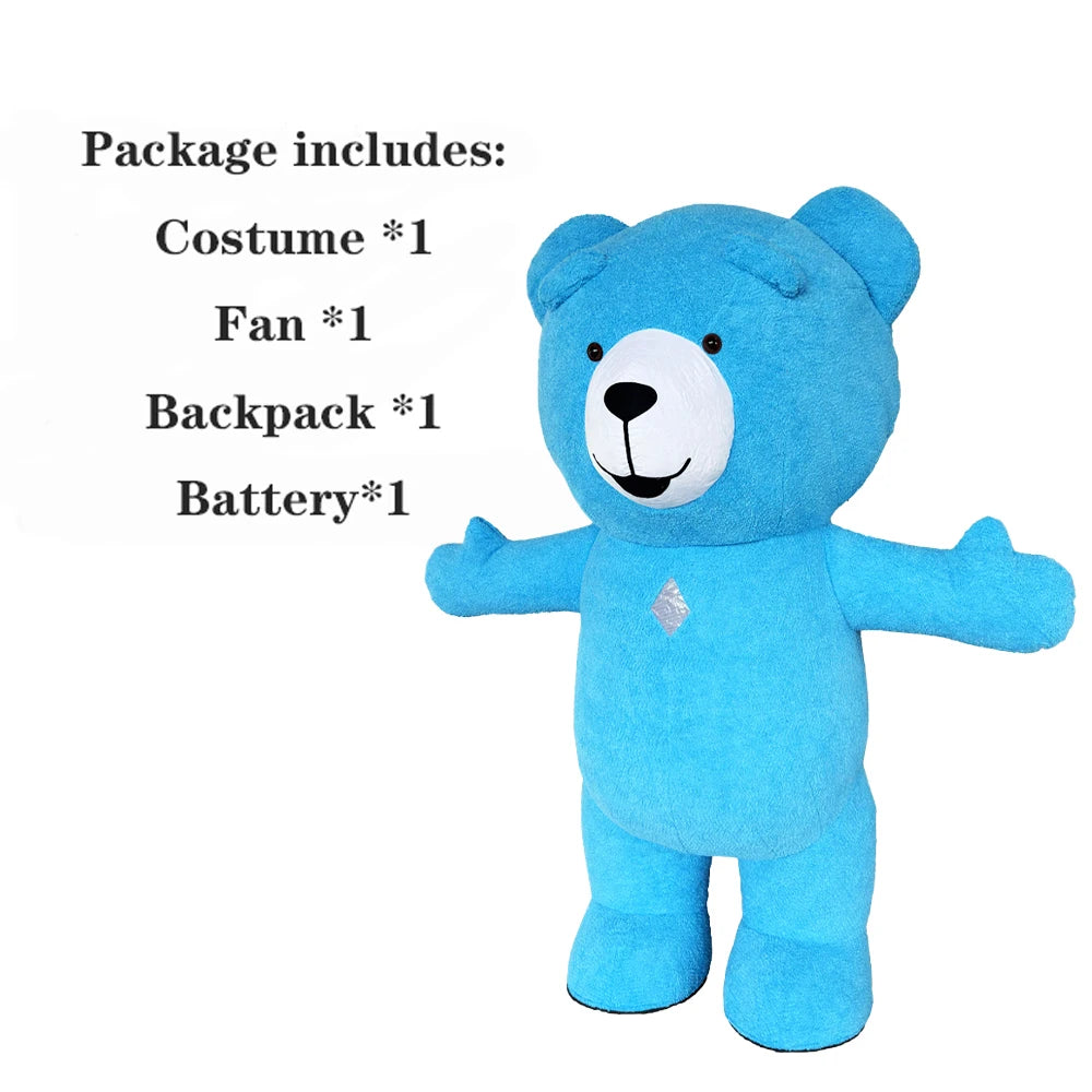 US stock Inflatable Polar Bear Costume Mascot for Advertising Christmas Halloween Adult Fursuit Panda Gorilla Carnival Suit