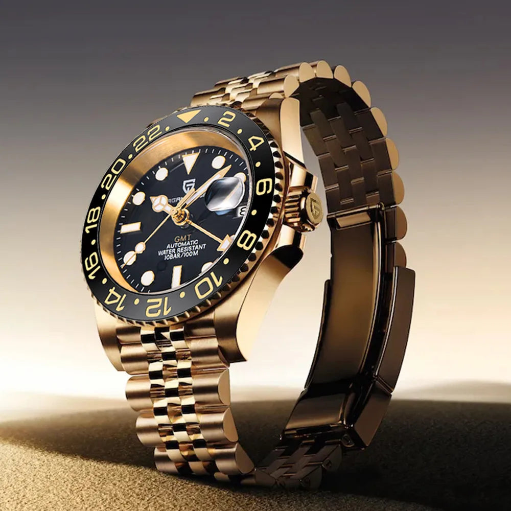 2026 PAGANI DESIGN New PD-1662 V5 Men Mechanical Watches Luxury Ceramic Bezel Automatic Watch 100M Waterproof GMT Watch for Men