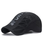 Summer New Sport Alphabet Forward Hat Men's Breathable Mesh Shade Quick Dry Hat Outdoor Sunscreen Cap