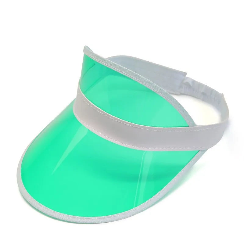 Summer Sky Top Plastic Sun Hat With Adjustable Elasticity And Transparent Sun Visor For Men And Women Outdoor Sports Cap