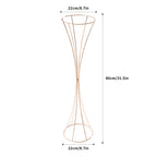 10Pcs Set Metal Wedding Flower Trumpet Vase Stand 31.5 inch Table Vases Decor